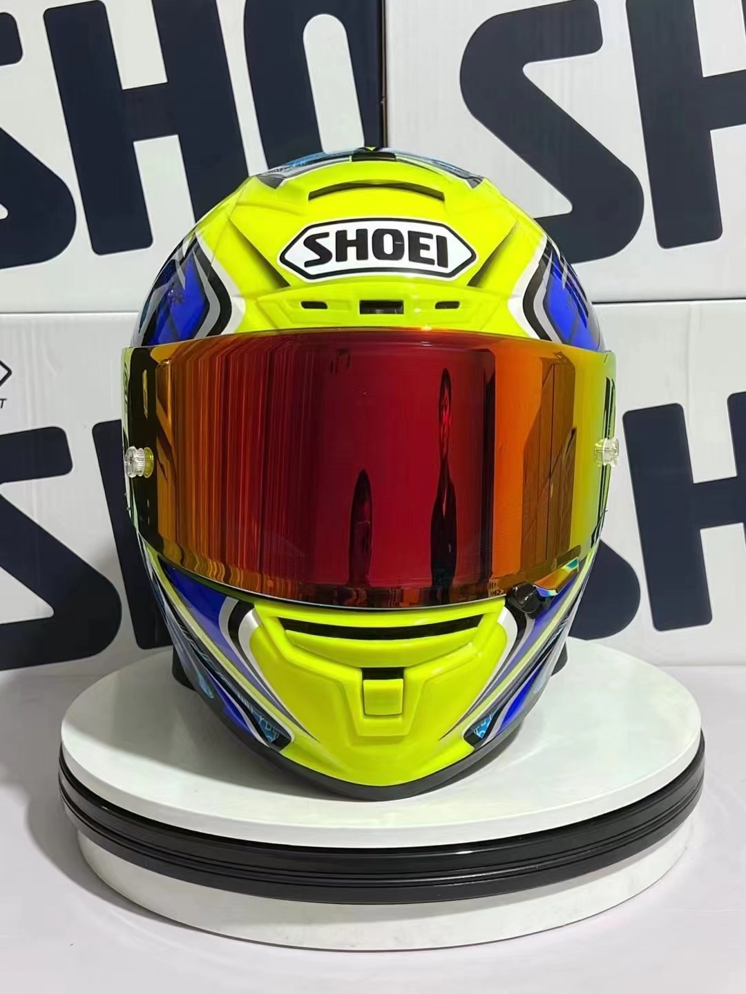 Casco integrale shoei X14 X-Fourteen giallo Daijiro Casco moto visiera antiappannamento Uomo Equitazione Casco moto da corsa motocross