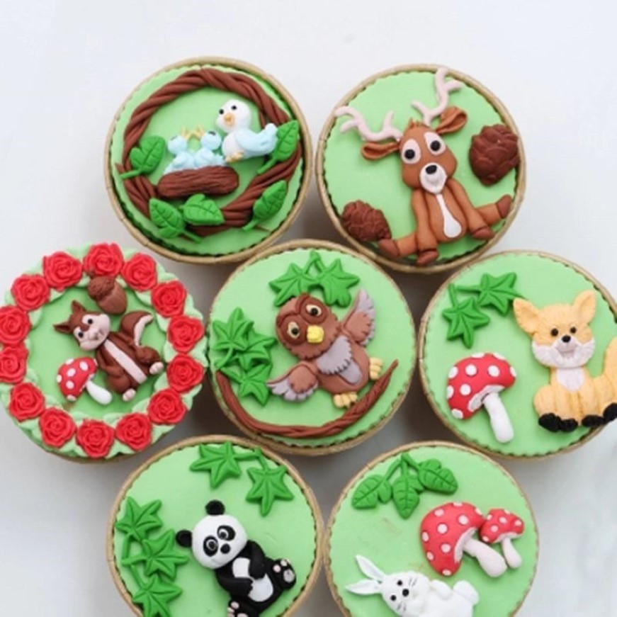 Forest Animal Silicone Mold Sugarcraft Fondant Mold Cake Decorating Tools Chocolate Mold Decorating Fondant Sugar Cake Tool T209e