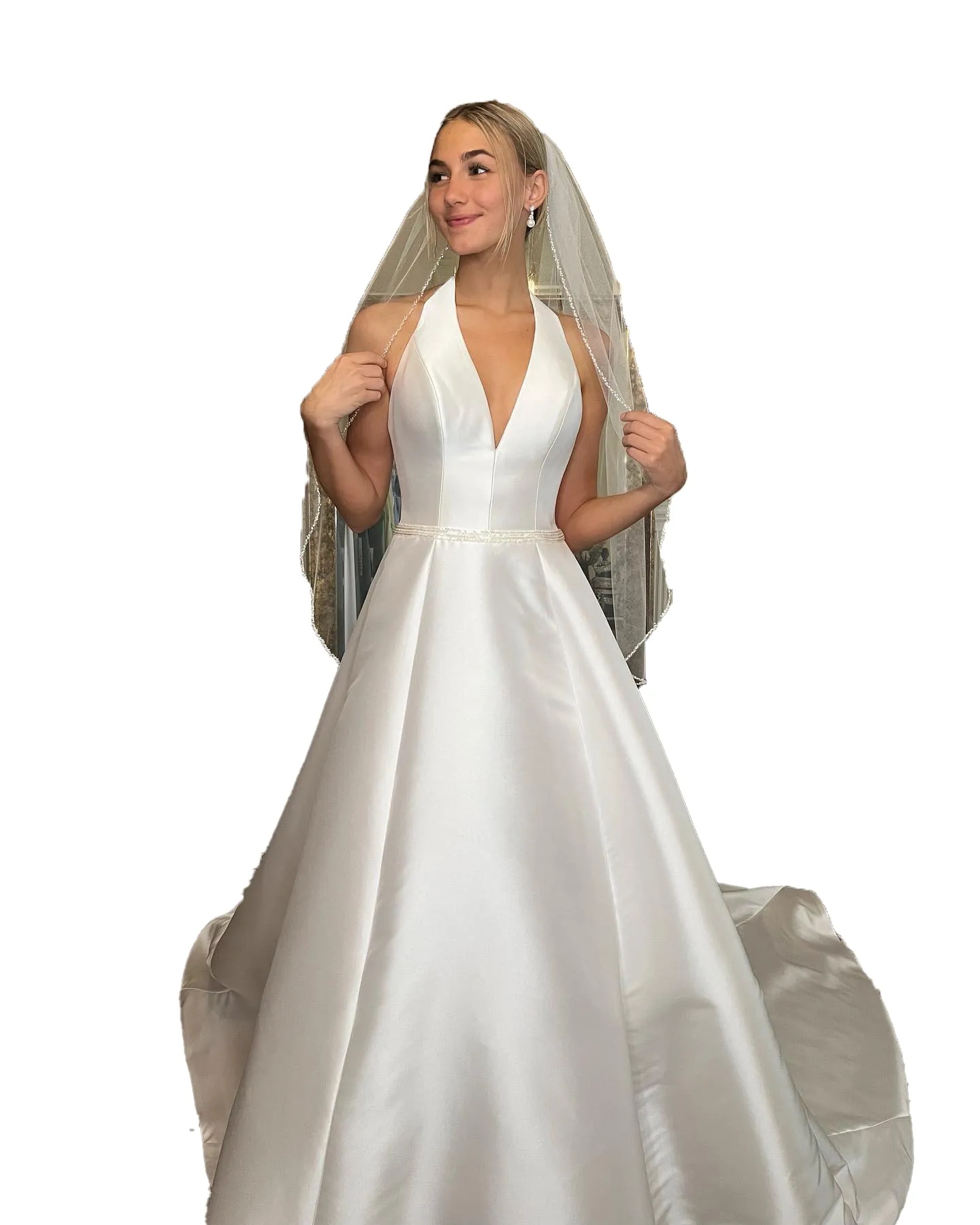 Satynowa suknia ślubna ślubna 2023 Big Bow A-line Punging Vest Vestidos de Novia Beach Garden Castle Chapel De Mariee Order-to-Made Ivory White YD