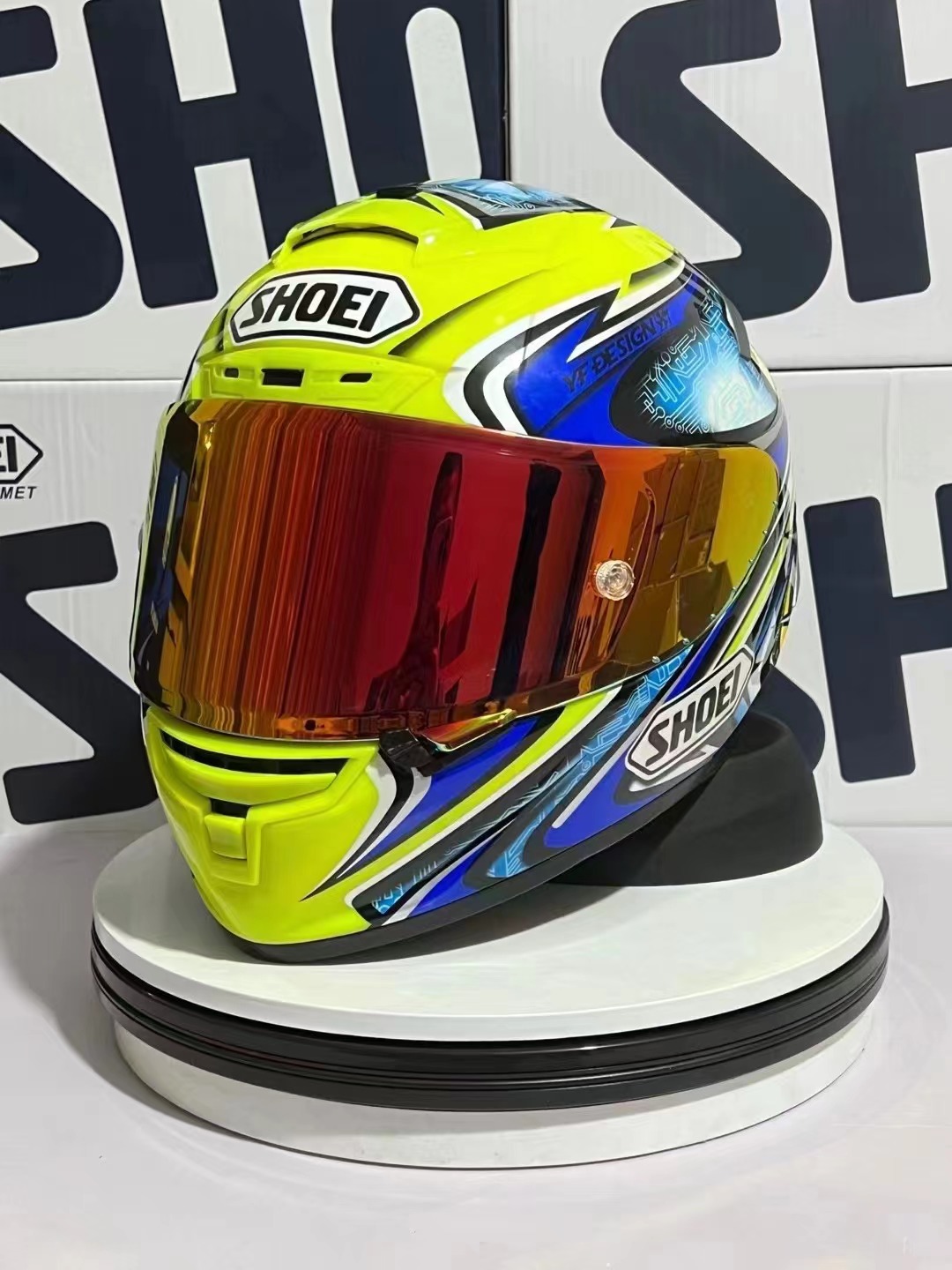 Full Face Shoei X14 X-Fourteen Yellow Daijiro دراجة نارية خوذة مضادة للطفر مان Riding Car Motocross Racing خوذة دراجة نارية