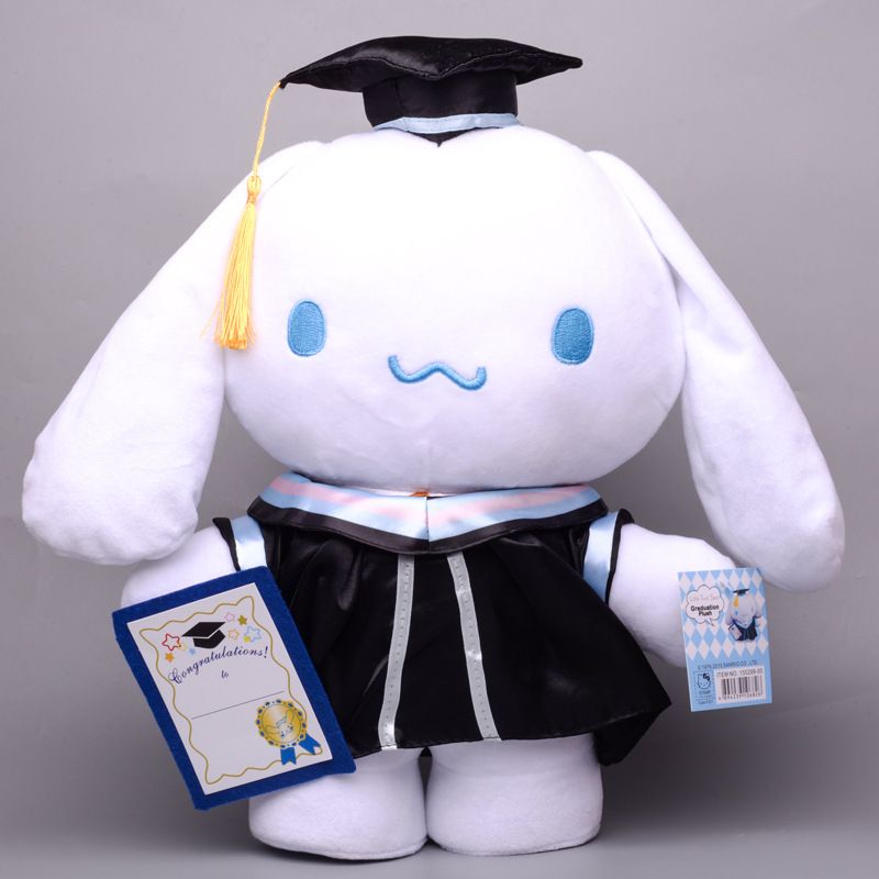 Graduation Season Kuromi Plush Doll Kuromi Melody Bachelor's Clothing Graduation PhD Hat Plush Toy Decoration 35cm