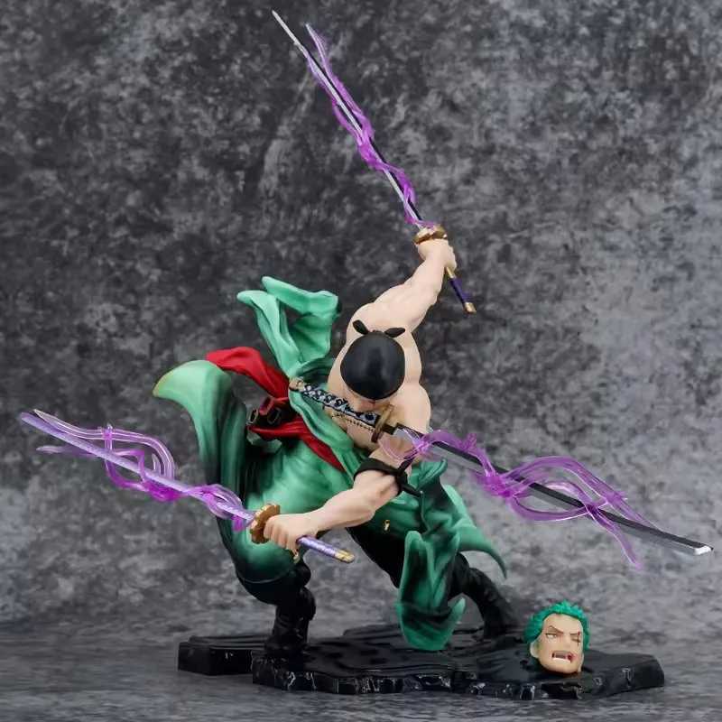 Figurines d'action Anime One Piece Ronoa Zoro à trois lames Sa-maximum Manga Sauron Roronoa Zoro PVC Action Collection Figure modèle cadeau 20 cm