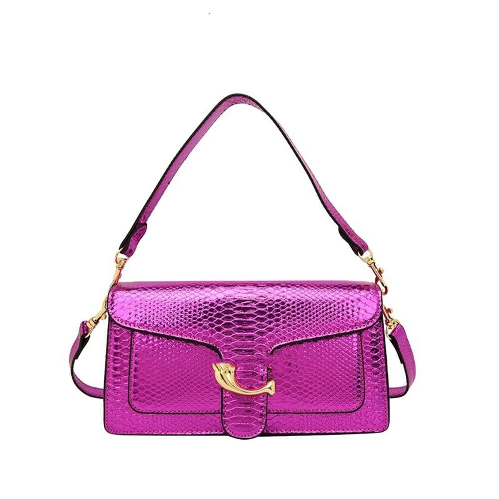 Storefront À la mode coréenne Macaron Crocodile Modèle 2024 Une épaule Sac à bandoulière populaire sur Internet Girl Trendy Small Square