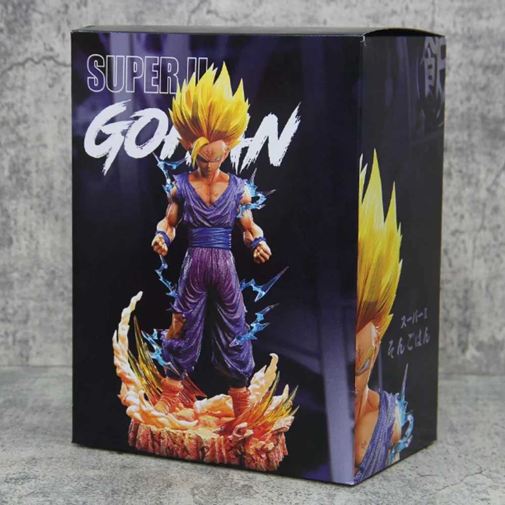 Akcja Figury 25 cm Z anime figura syn Gohan Action Figurine Super Saiyan 2 Game Dzieci Zabawki Decoartion Son Goku Free Gift