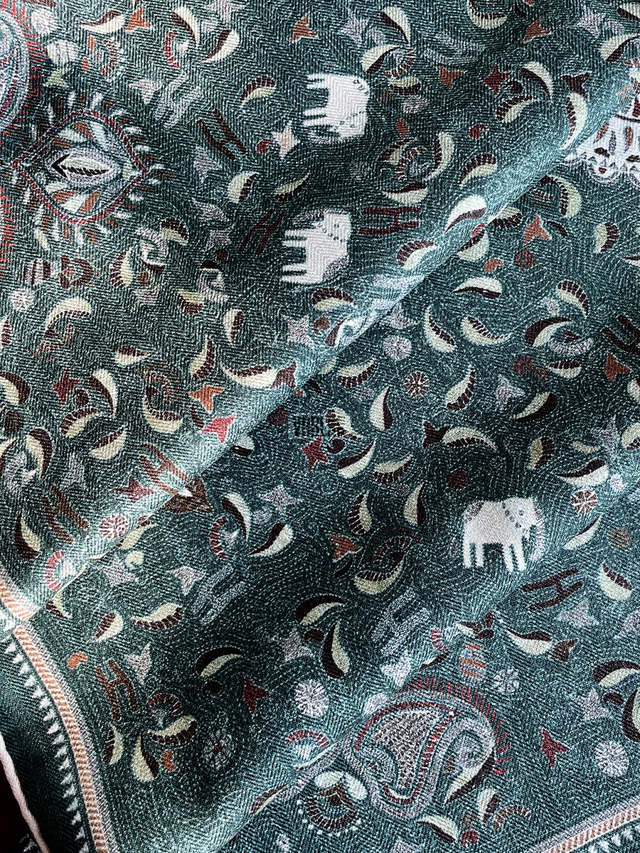 Elefant kleiner Kaschmir-Pashmina-warmer weicher Schal für Damen, Designer-Wollschals, quadratische Tasche, Bandanas, Haarhalsgürtel, Dekoration, Accessoires, Geschenk, 65 cm