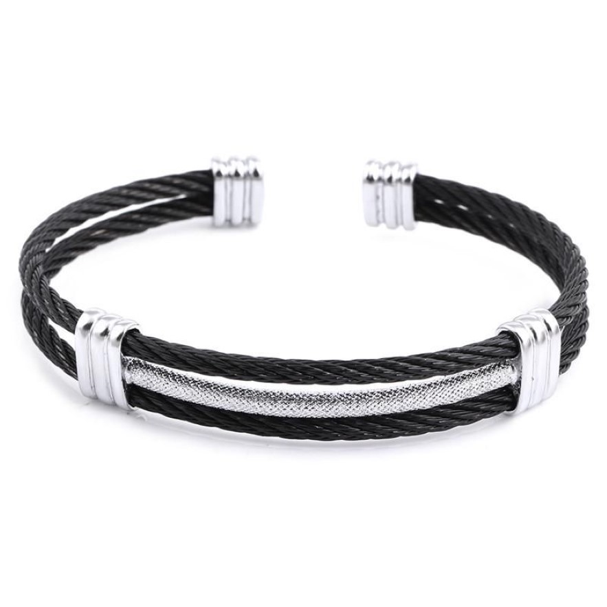 Bangle Modyle Chegada Linha de Fio de Primavera Colorido Pulseira de Aço de Titânio Esticar Pulseiras de Cabo Inoxidável para Women230L