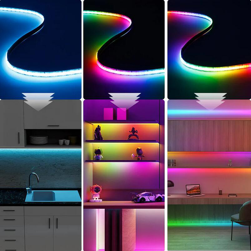 DC12V 24V Dream Color COB LED Strip WS2812B 576LED Addressable High Density Flexible Dimmable Smart RGB COB Led Light