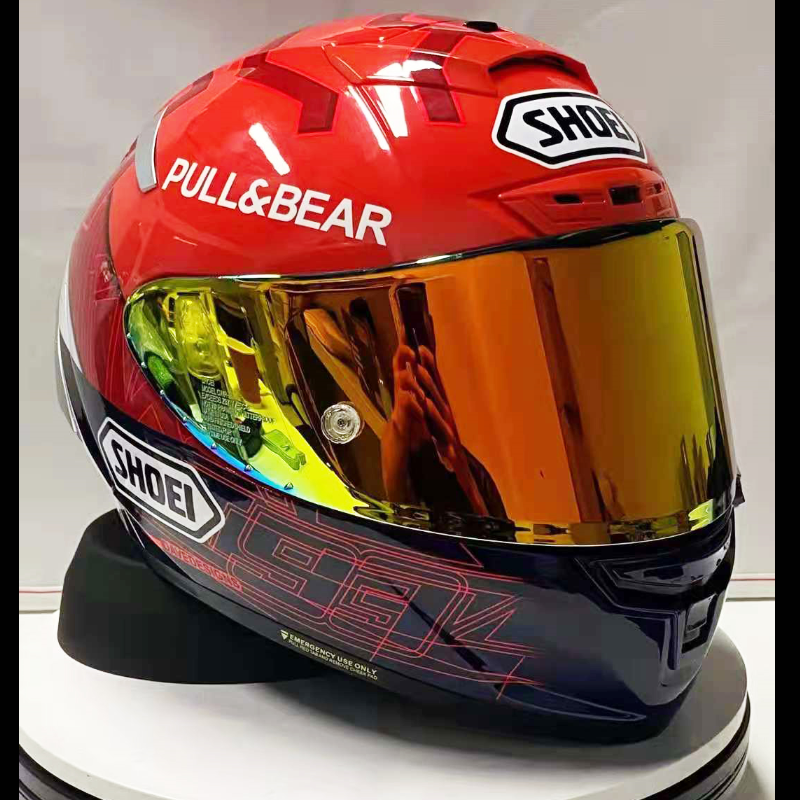 Full Face Shoei X14 X-Fourteen MM93 Marc Marquez 6 Red Ant Generation 2 Motorcykelhjälm Anti-dimvis Visor Man Riding Car Motocross Racing Motorcykelhjälm