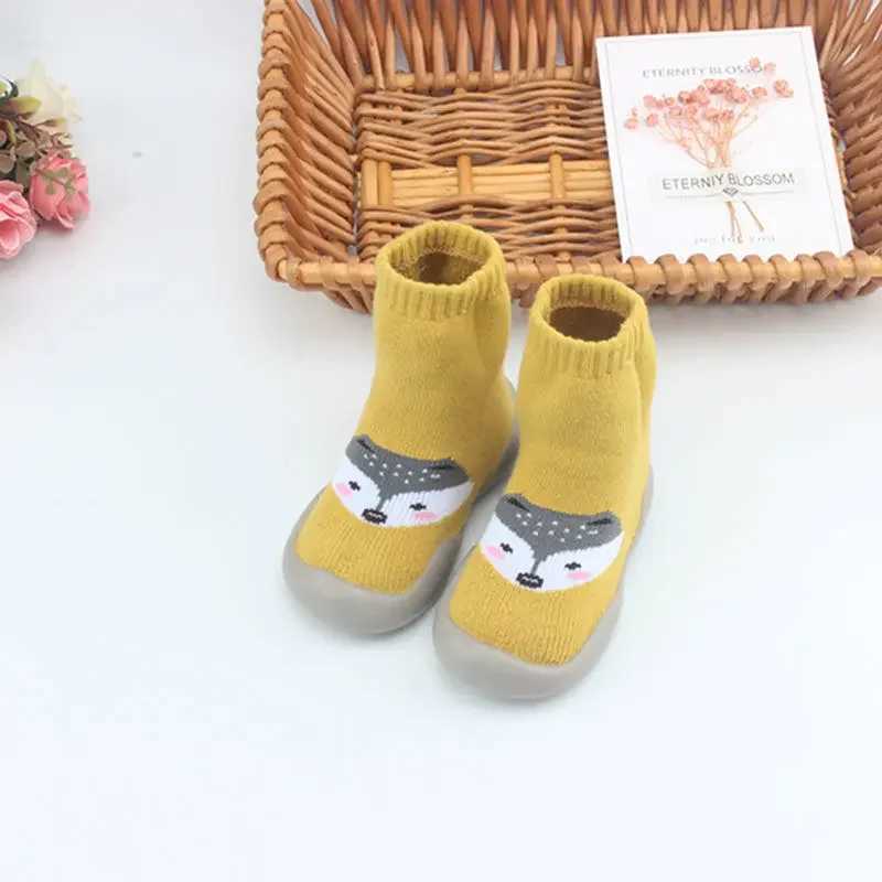 First Walkers Baby sole shoes cool insulation non-slip soft sole and thickened childrens socks spring and autumn childrens shoes 240315