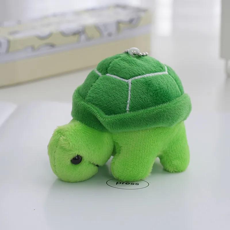 Mini jouet en peluche de petite tortue de dessin animé, petit pendentif, porte-clés de sac, bijoux 2024