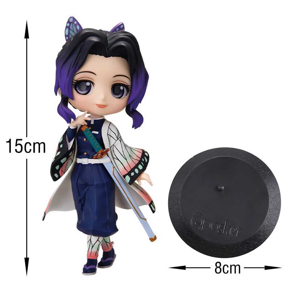 Action Toy Figures 15cm anime demon Slayer figur Nezuko Tanjirou Zenitsu Inosuke Kyoujurou Giyuu Kawaii qposket Figural PVC Model Toy Collect Gift Present