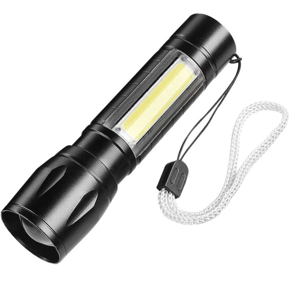 Outdoor LED Mini Strong Light Charging Portable Multi Functional Telescopic Focusing Home Lighting Small Flashlight 503421