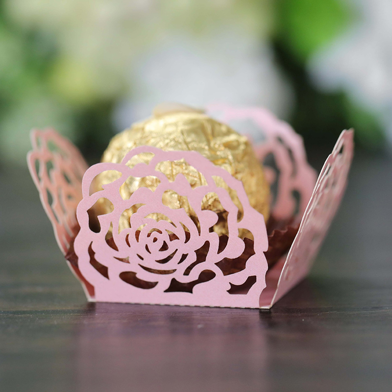 Boîte d'emballage de chocolat découpée au Laser, boîte à bonbons pour cadeaux de mariage, coffrets cadeaux pour invités, fournitures décoratives pour réception-cadeau pour bébé et anniversaire