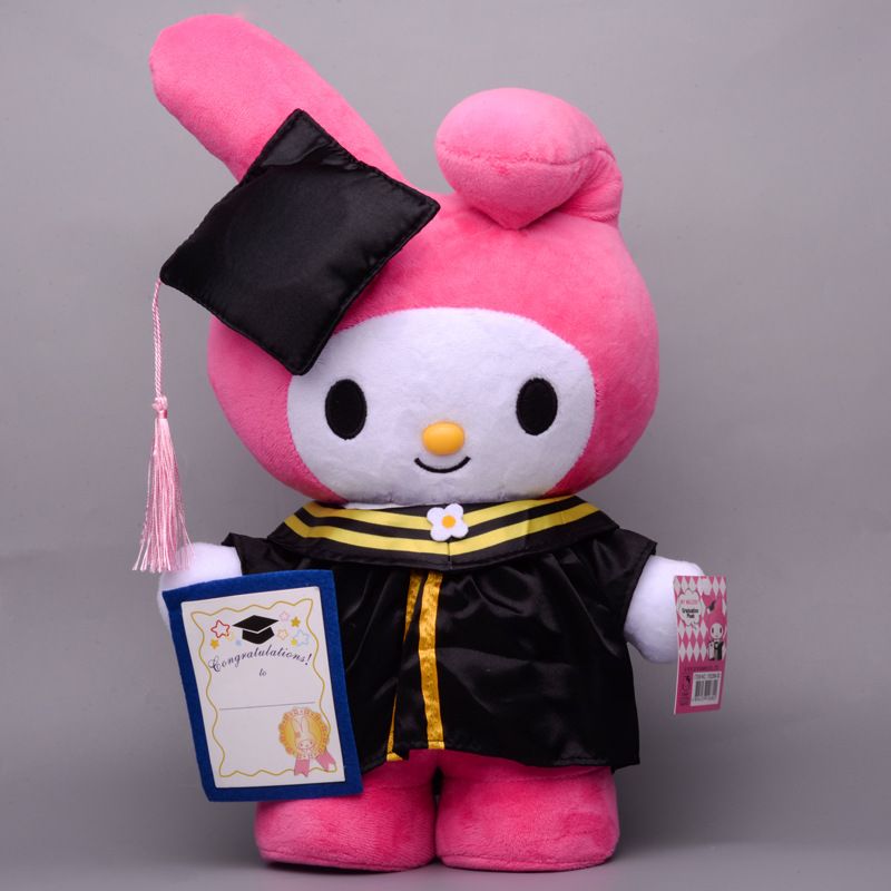 Graduation Season Kuromi Plush Doll Kuromi Melody Bachelor's Clothing Graduation PhD Hat Plush Toy Decoration 35cm