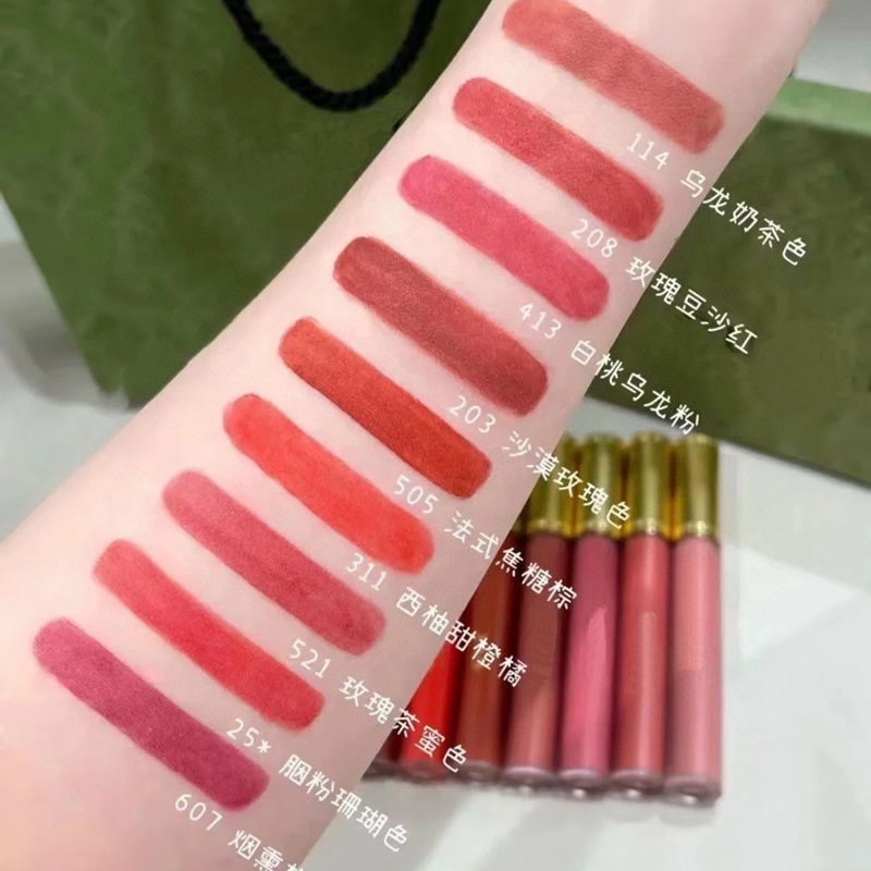 Marca Liquid Matte Lip gloss Lip Color Transfer Proof Rossetto i 6,5 ml Rouge a levres Liquide Mat 25 208 Cosmetici il trucco di alta qualità