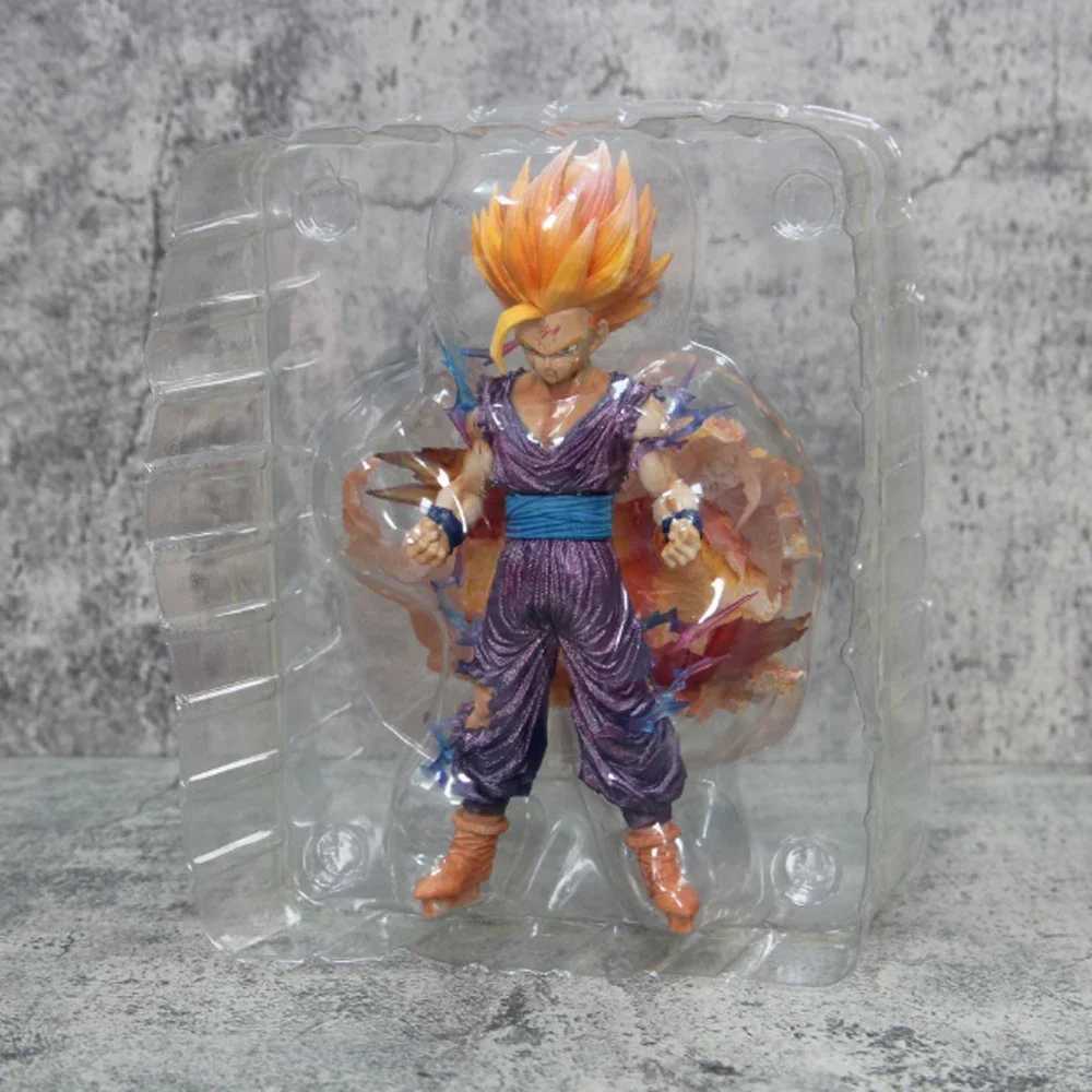 Figuras de brinquedo de ação 25cm z anime figura son gohan estatueta de ação super saiyan 2 celular jogo crianças brinquedos decoartion son goku presente gratuito