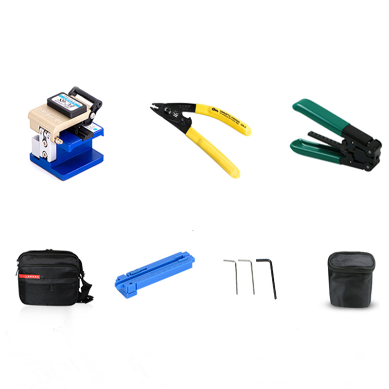 Kits d'outils à fibres optiques 7 en 1, sac à outils optique FTTH avec dénudeur de fibres fc-6s, sac de grande capacité