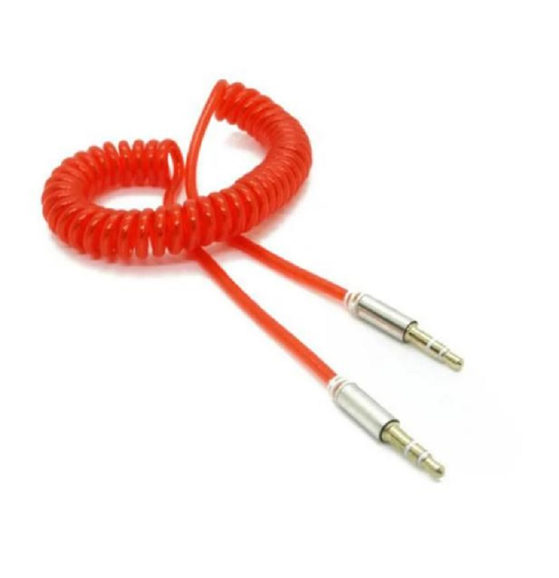 3.5mm AUX Audio Cable Male to Male For Phone Car Speaker MP4 Headphone Jack Spring Cables