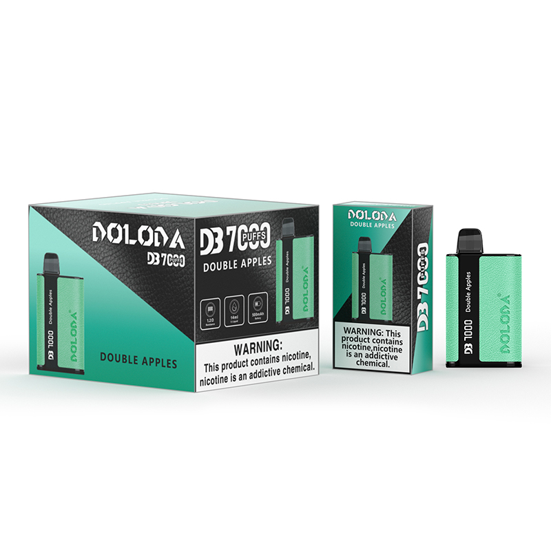 Otantik Doloda DB7000 Puflar E Sigara Kiti Tek Kullanımlık Vapes Önceden doldurulmuş 14ml Pods Şarj Edilebilir 500mAh Pil Meyes Bobini 1.2ohm Vape Kutusu