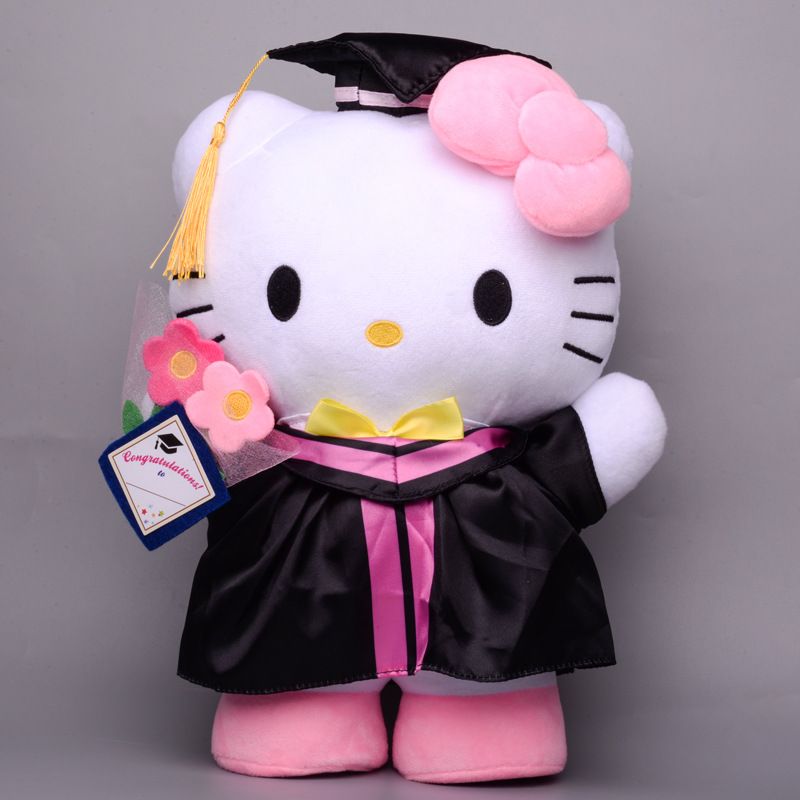 Graduation Season Kuromi Plush Doll Kuromi Melody Bachelor's Clothing Graduation PhD Hat Plush Toy Decoration 35cm