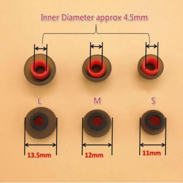 3,8mm Yumuşak Silikon Kulak içi kulaklık kapaklar kulaklık uçları kulaklıklar kulaklıklar çift renkli kulak pedleri yastık kulaklıklar için