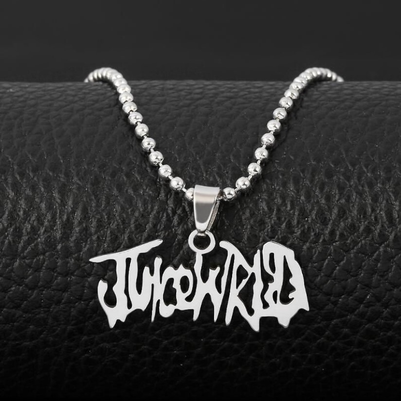 Hip Hop Rapper Juice Wrd Halskette Strang Perlen Kette Edelstahl Buchstabe Anhänger Halskette Juwelier Fans Geschenk Femme Mujer Y0301277t