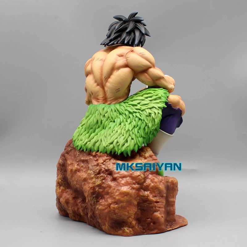 Action Toy Figures 24cm Z Anime Broly Gk Sitting Position Action Figures Broli Statue Collector PVC Super Saiyan Toys for Children