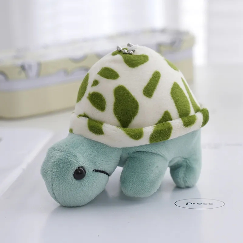 Mini jouet en peluche de petite tortue de dessin animé, petit pendentif, porte-clés de sac, bijoux 2024