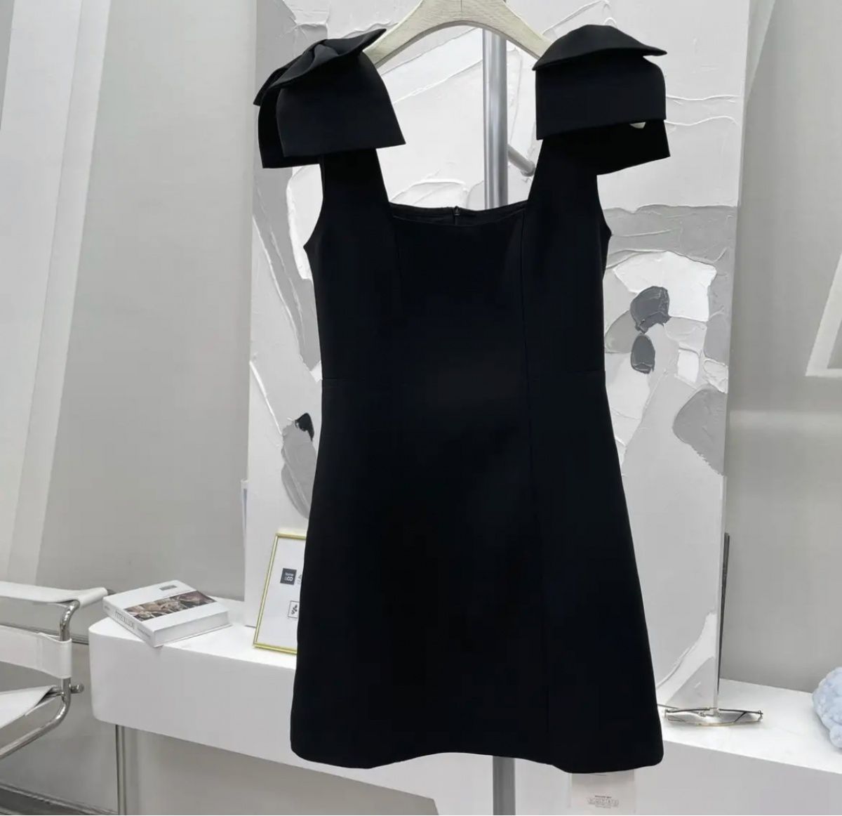 Women's bow patchwork sexy cute sleeveless slim waist short dress SMLXLXXL