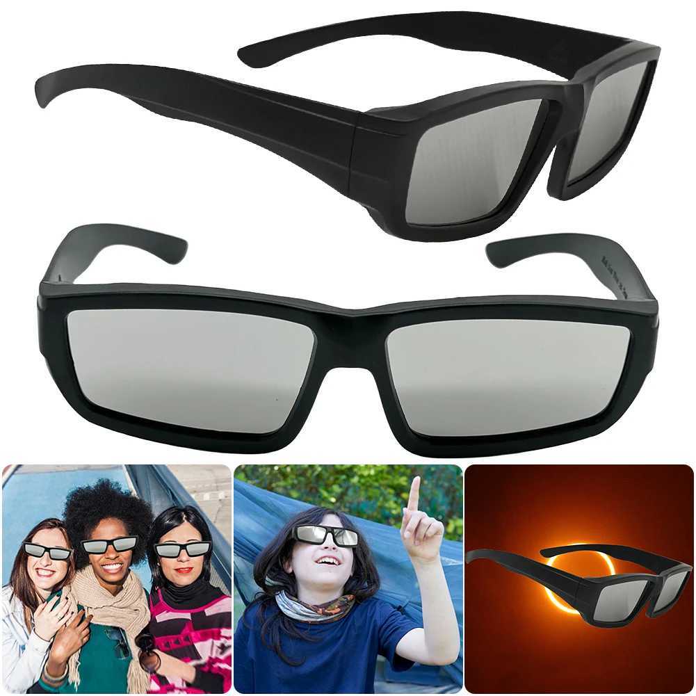 Óculos de sol para uso externo A embalagem 1/2/3/5 está em conformidade com o padrão ISO 12312-2 2015 E para óculos de observação de eclipse solar óculos de eclipse de plástico H240316