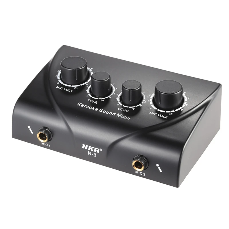 Player Abgn Hotn3 Portable Dual Mic входы аудио -звуковые микшер для усилителя микрофон караоке OK Mixer Black US Ful For Company