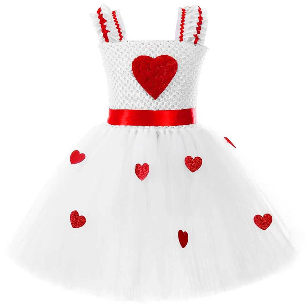 Meisjesjurken Valentijnsdag prinsessenjurken voor meisjes lieve hartjes balletoutfits Tutu's voor kinderen kostuum voor verjaardagsfeestjes van tot strik voor haar toverstaf 240315