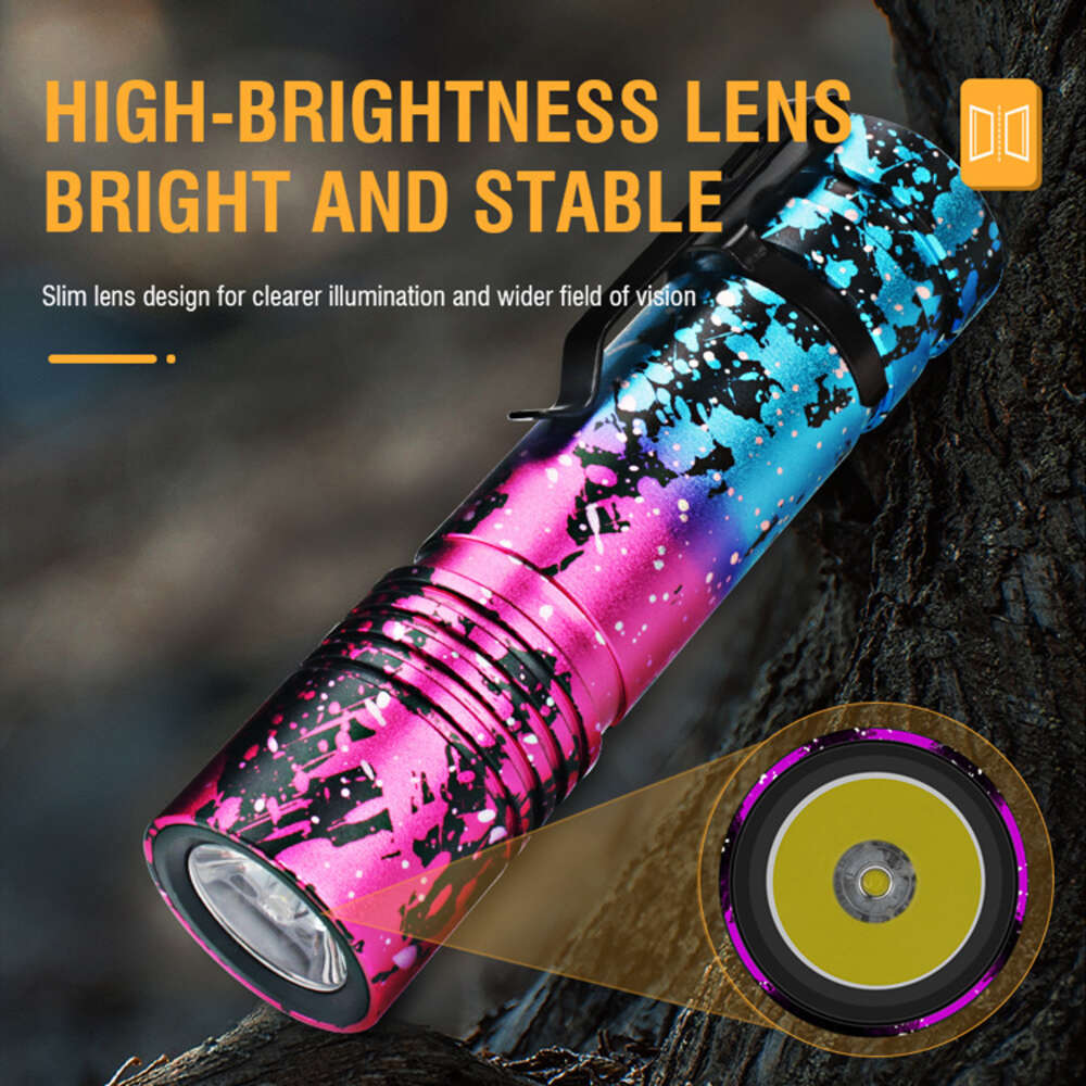 New Colorful Aluminum Alloy Internal Battery Usb-C Charging Outdoor Mini Portable Flashlight 945705