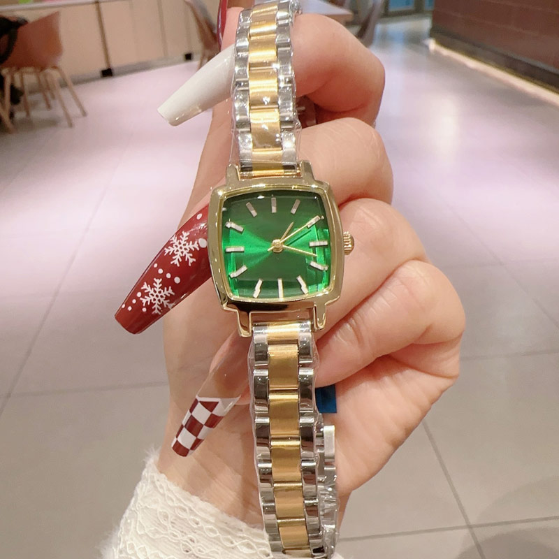 Senhora de luxo vintage relógio banda de aço inoxidável designer mulheres relógios ouro quadrado 28mm relógios de pulso para mulheres natal aniversário presente do dia das mães de alta qualidade