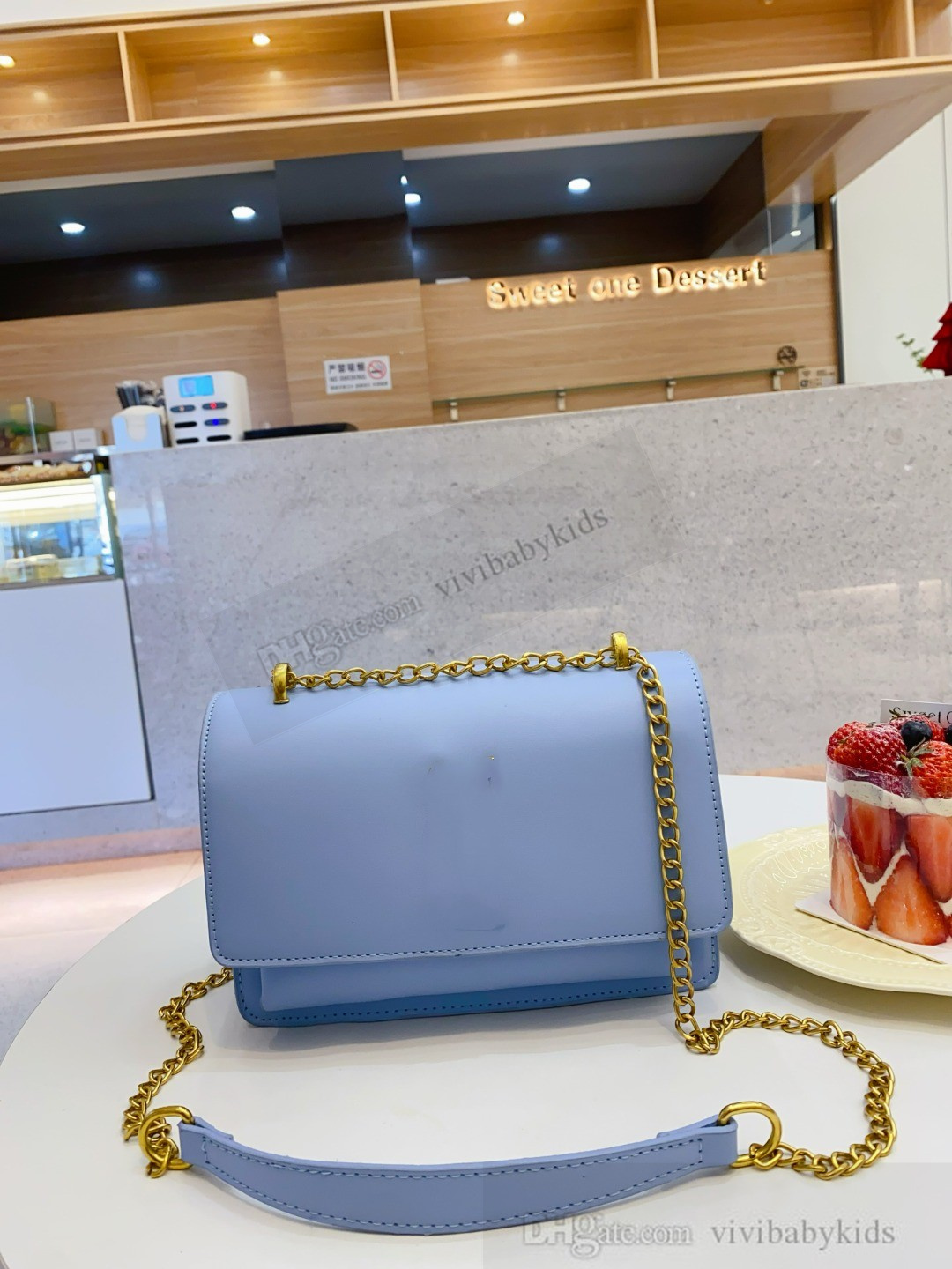 Fashion Girls Letter Handbags Lady Style Children Metals Chain One Counter Bag Colors Crossbody Bags S1205