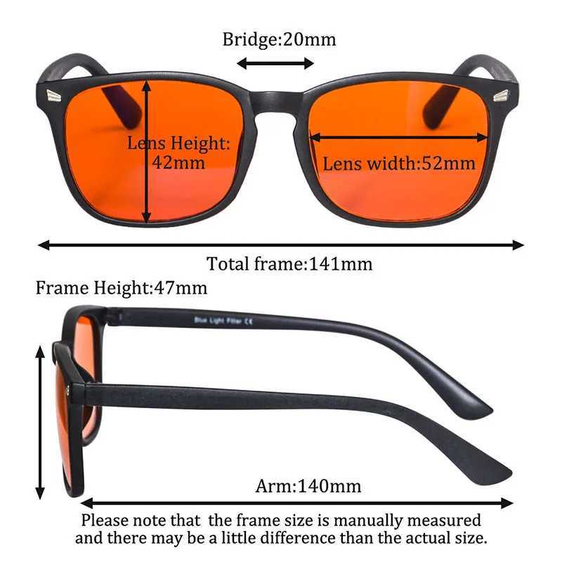 Occhiali da sole Uomo computer Arancione Giallo lenti trasparenti occhiali azzurro Occhiali da vista 3 blocking rate ldd240313