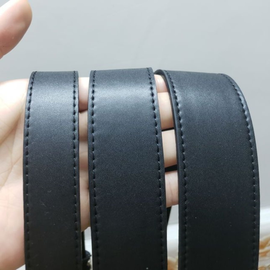 Ceinture en cuir véritable pour hommes et femmes, de haute qualité, couleur noir et blanc, de styliste, de luxe, 305e