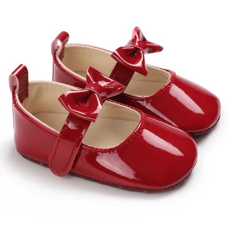 First Walkers Baby-Frühlings- und Herbst-Stil, schöne Schleife, einfarbig, weiche Sohlen, Prinzessinnenschuhe, 0–18 Monate, Neugeborene, Schuhe für alltägliche Spaziergänge, 240315