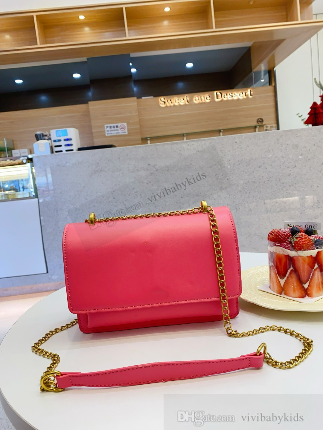 Fashion Girls Letter Handbags Lady Style Children Metals Chain One Counter Bag Colors Crossbody Bags S1205