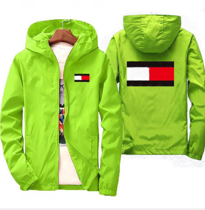 mens jacket sport windbreaker long sleeve mens jackets zipper pocket men casual hoodie coat white red plaid Waterproof windrunner plus size 6XL