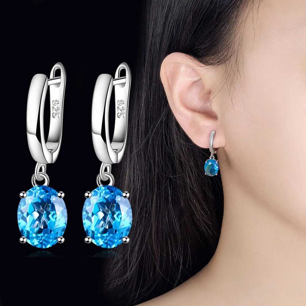 Charm Luxury Designer Real 1 Carat Heart Cut Moissanite Diamond Drop Earrings Pass Diamond Test Womens S925 Silver Earring Giftl2403