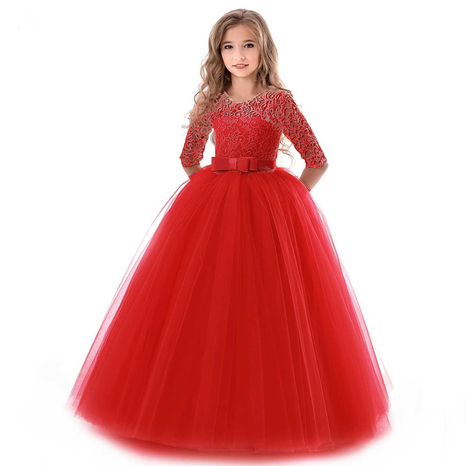 Abiti da ragazza Abiti bambine Abiti da damigella d'onore bambini Abito da sposa elegante Abito da principessa in pizzo Abiti da prima comunione ragazze 240315