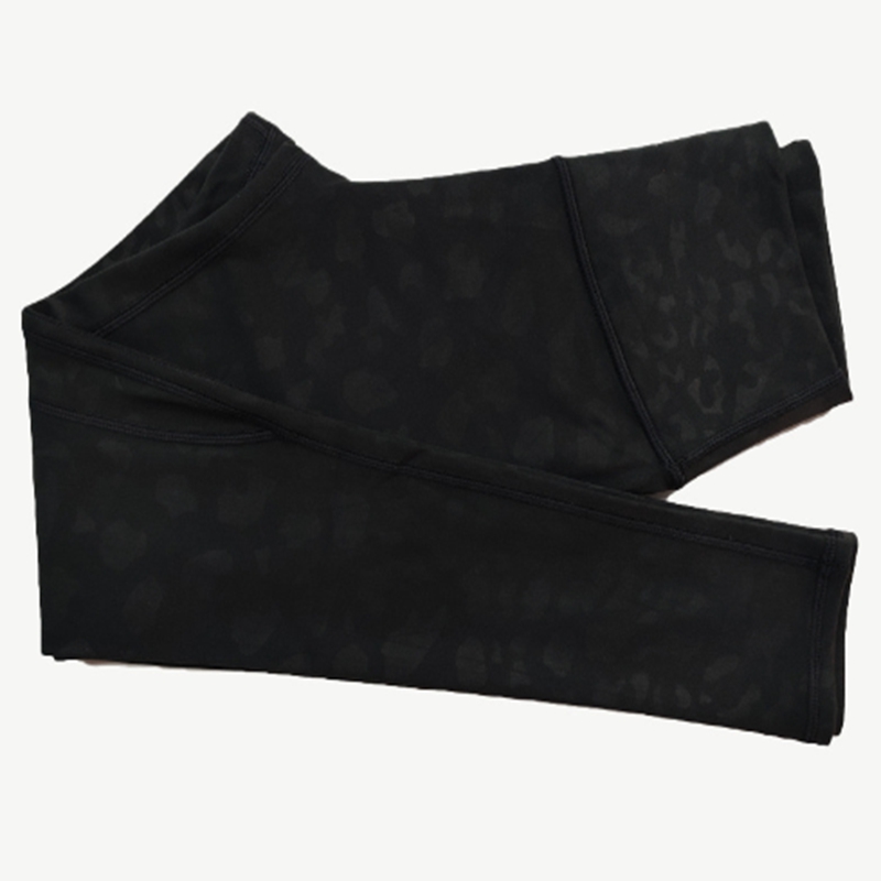 Pantaloni sportivi leopardati Leggings da yoga elastici a vita alta da donna Collant fitness Fitness Sport lululemmon