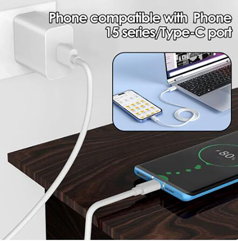 USB C携帯電話ケーブル高速充電USB AからタイプCコード用CarPlay電話15シリーズおよびGalaxy S22 S23 S24 Plus