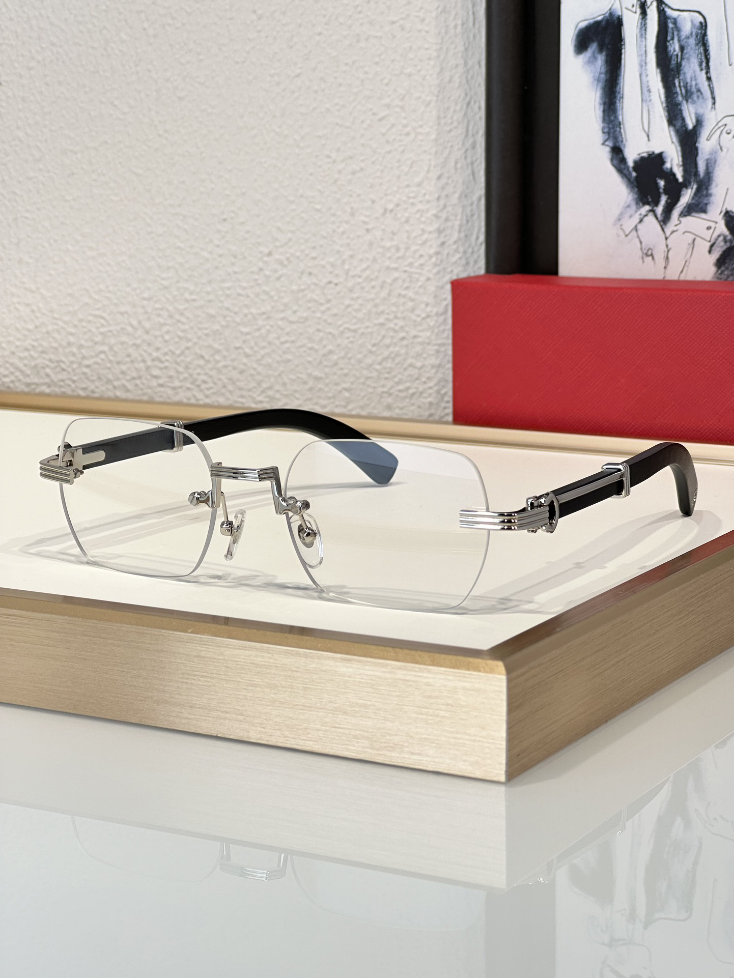 lusso 0362 0377 montature occhiali da sole firmate in legno di legno retrò marche famose di ottica senza cornice uomo donna occhiali senza montatura in vetro occhiali da uomo occhiali rettangolari