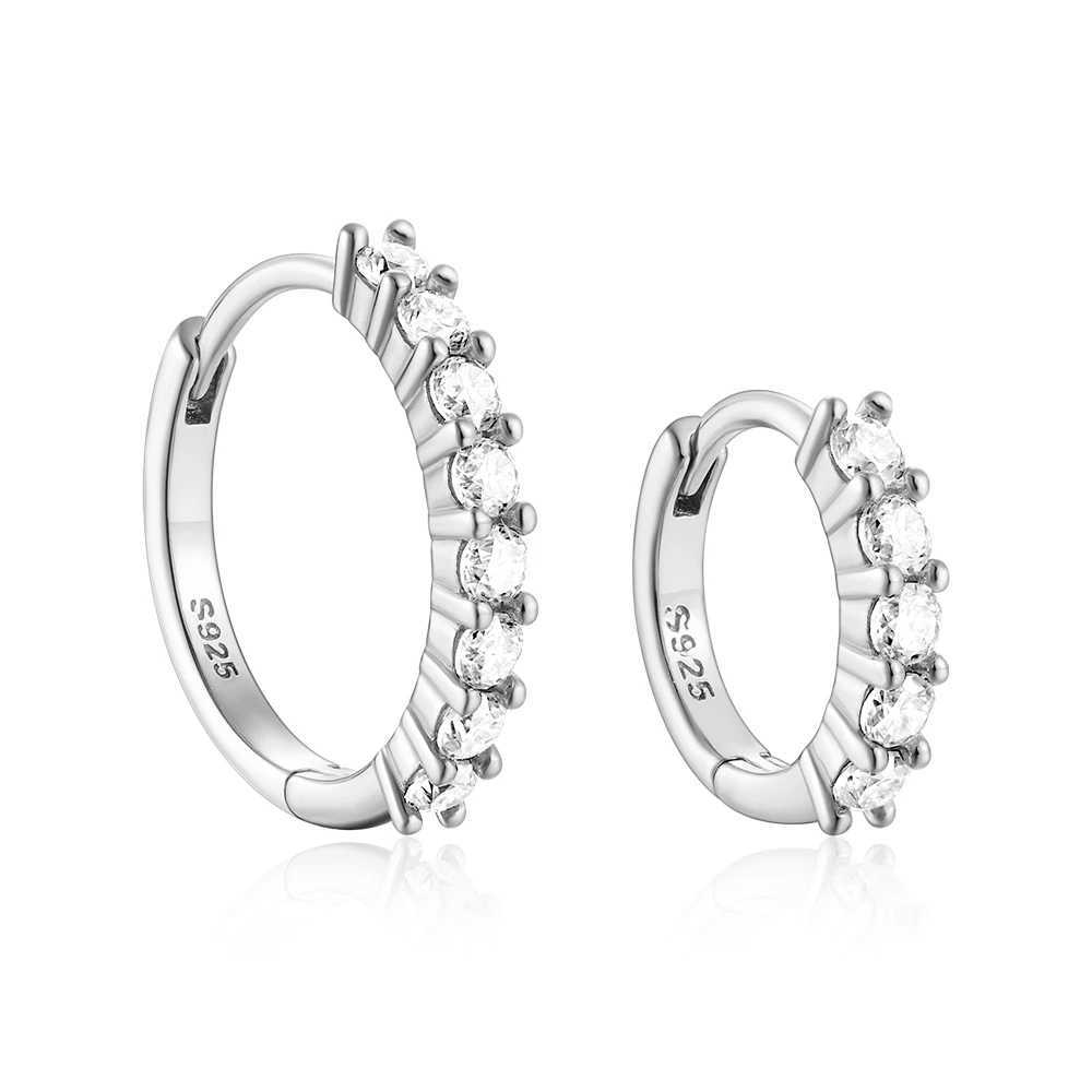 Charm Koj Exquisite 8mm/12mm Hoop örhängen för kvinnor Original 925 Sterling Silver Real Moissanite Gem Womens Earring 2023 Newl2403