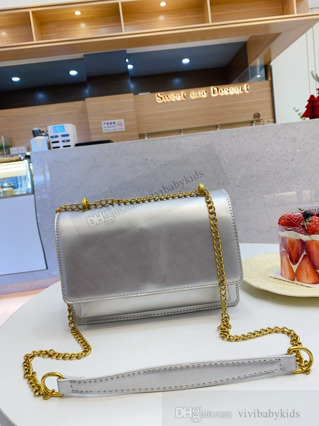 Fashion Girls Letter Handbags Lady Style Children Metals Chain One Counter Bag Colors Crossbody Bags S1205