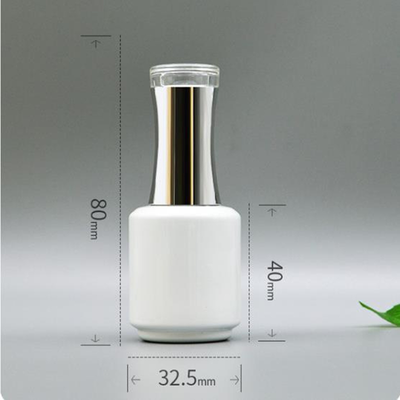 15 ml nagellakfles witte ronde nagelgelfles grote capaciteit gespleten lege fles