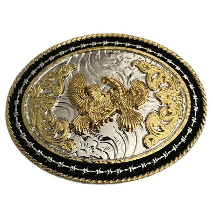 Cool 3D dentelle or Phoenix Cowboy boucle de ceinture avec ovale en métal hommes femmes ceinture tête bijoux Buckles247W