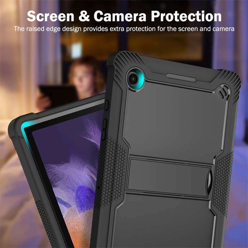 Armor Case For iPad 7 8 9 10th 11 12 Gen Samsung Galaxy Tab A 10.1 A8 10.5 Galaxy Tab S7 S8 plus 12.4 11 s6 Heavy Duty Silicone Stand Shock Proof Cover